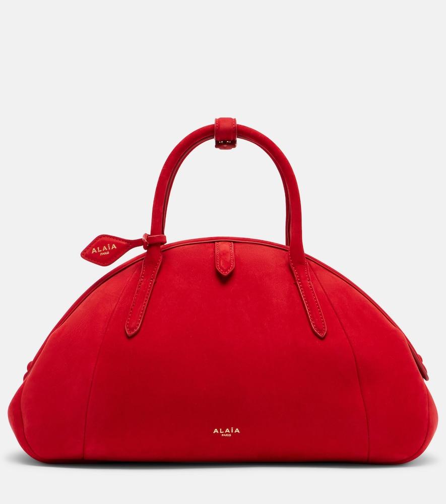 alaïa purse small suede top-handle bag