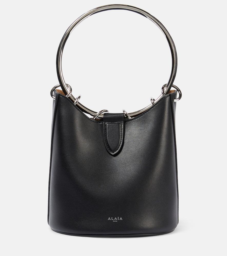 alaïa ring medium leather bucket bag