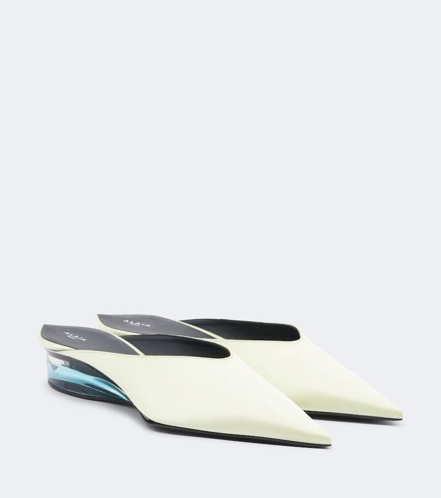 alaïa satin mules
