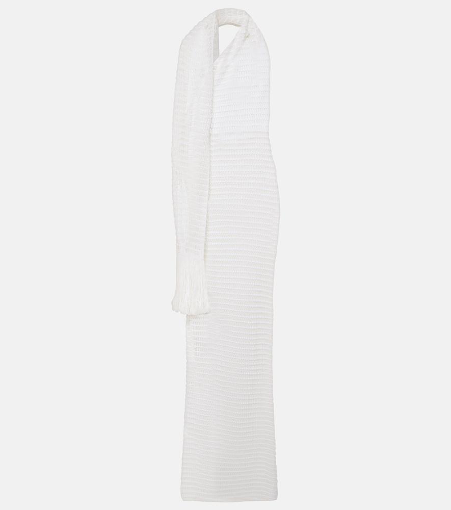 alaïa scarf-detail maxi dress