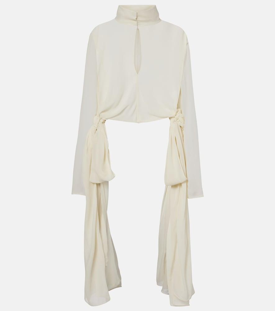 alaïa semi-sheer blouse