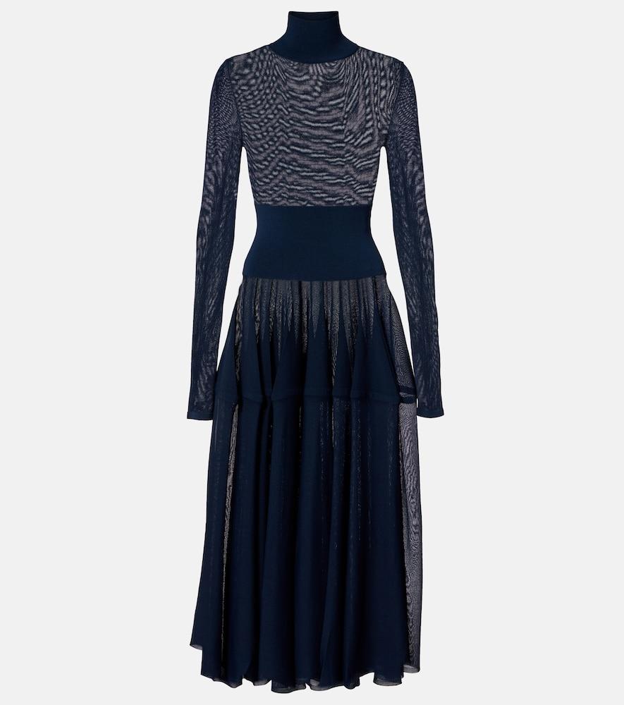 alaïa sheer midi dress