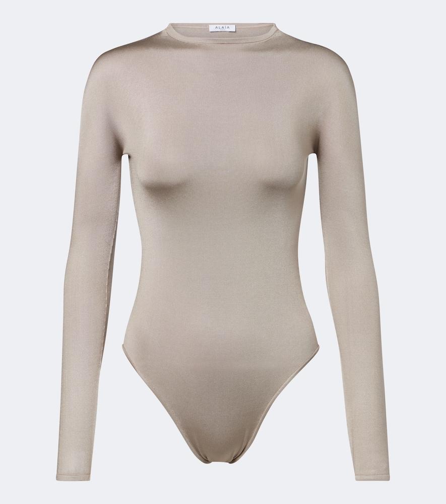 alaïa silk-blend bodysuit