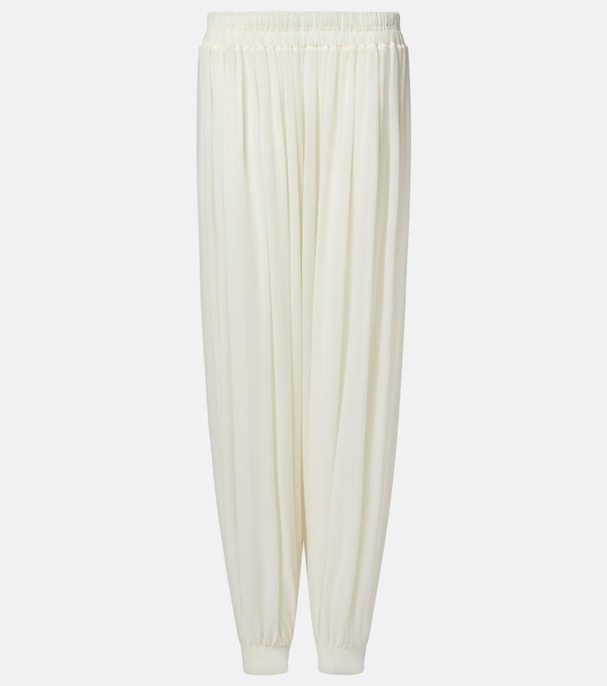 alaïa silk-blend wide-leg pants