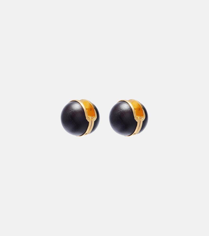 alaïa sphere wood earrings