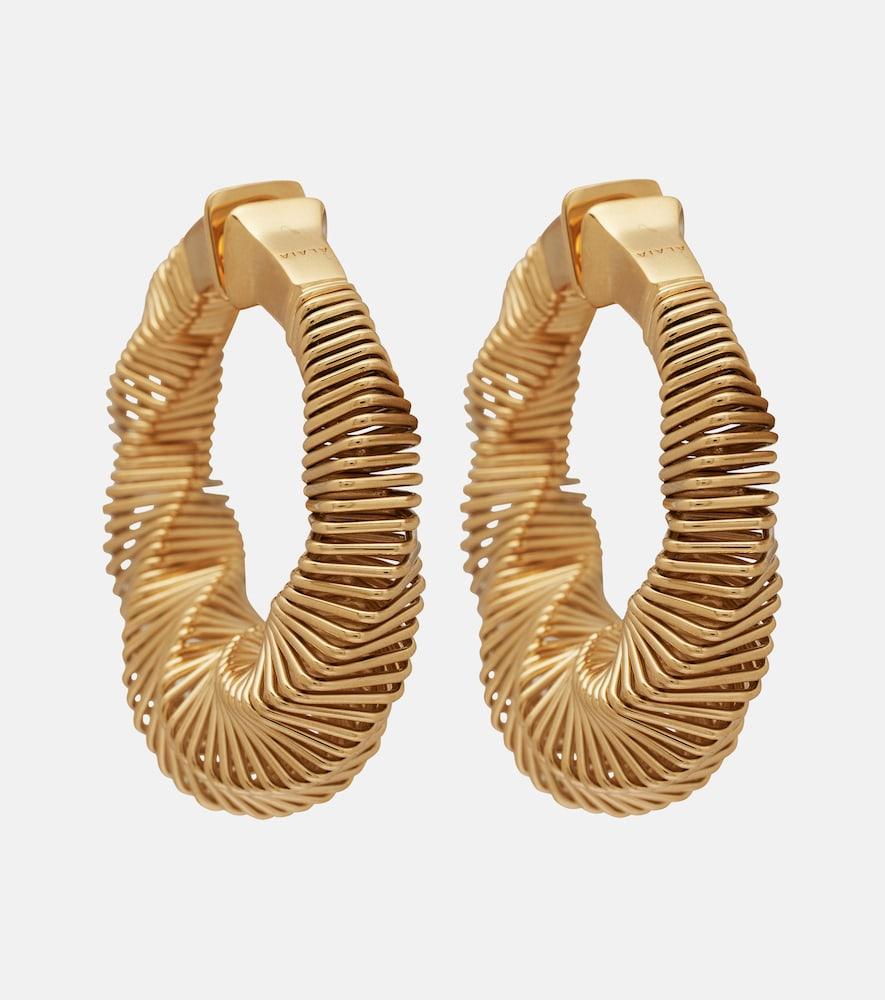 alaïa spiral small hoop earrings