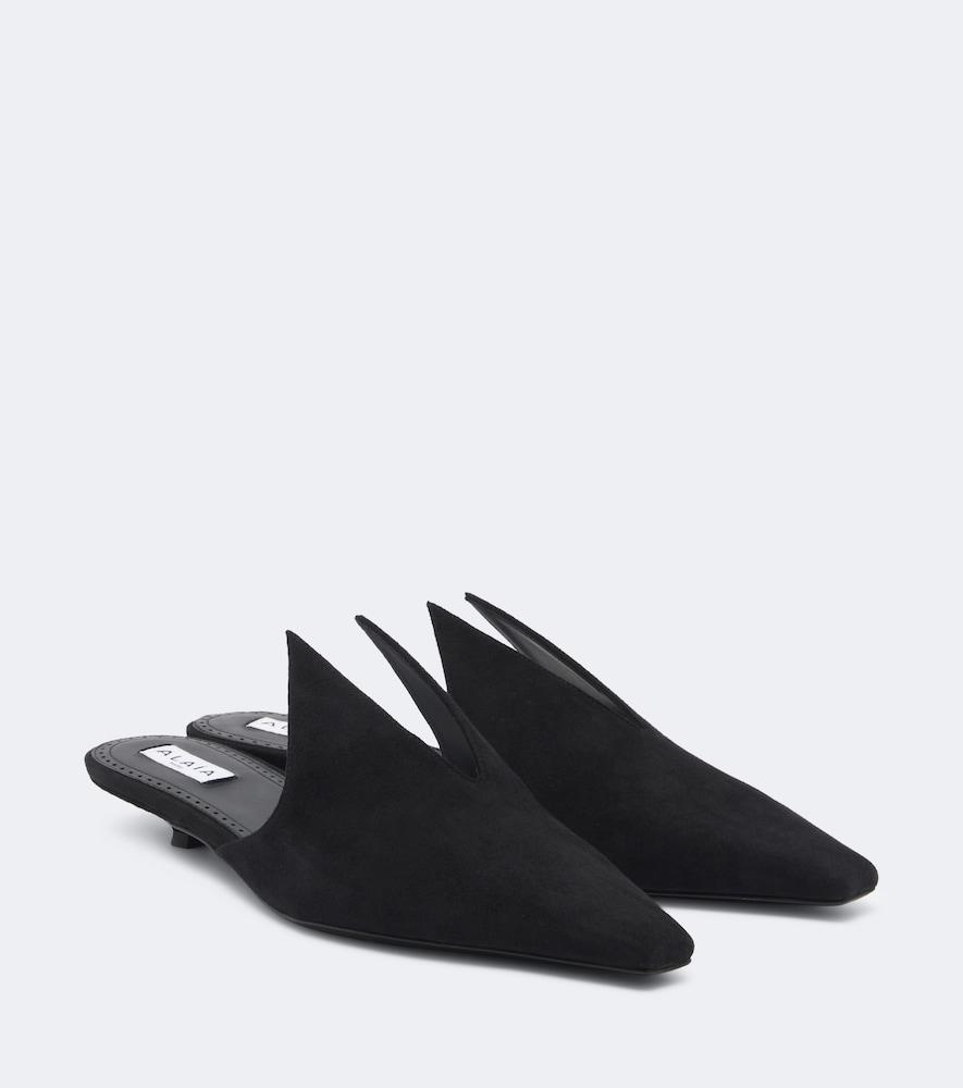 alaïa suede mules