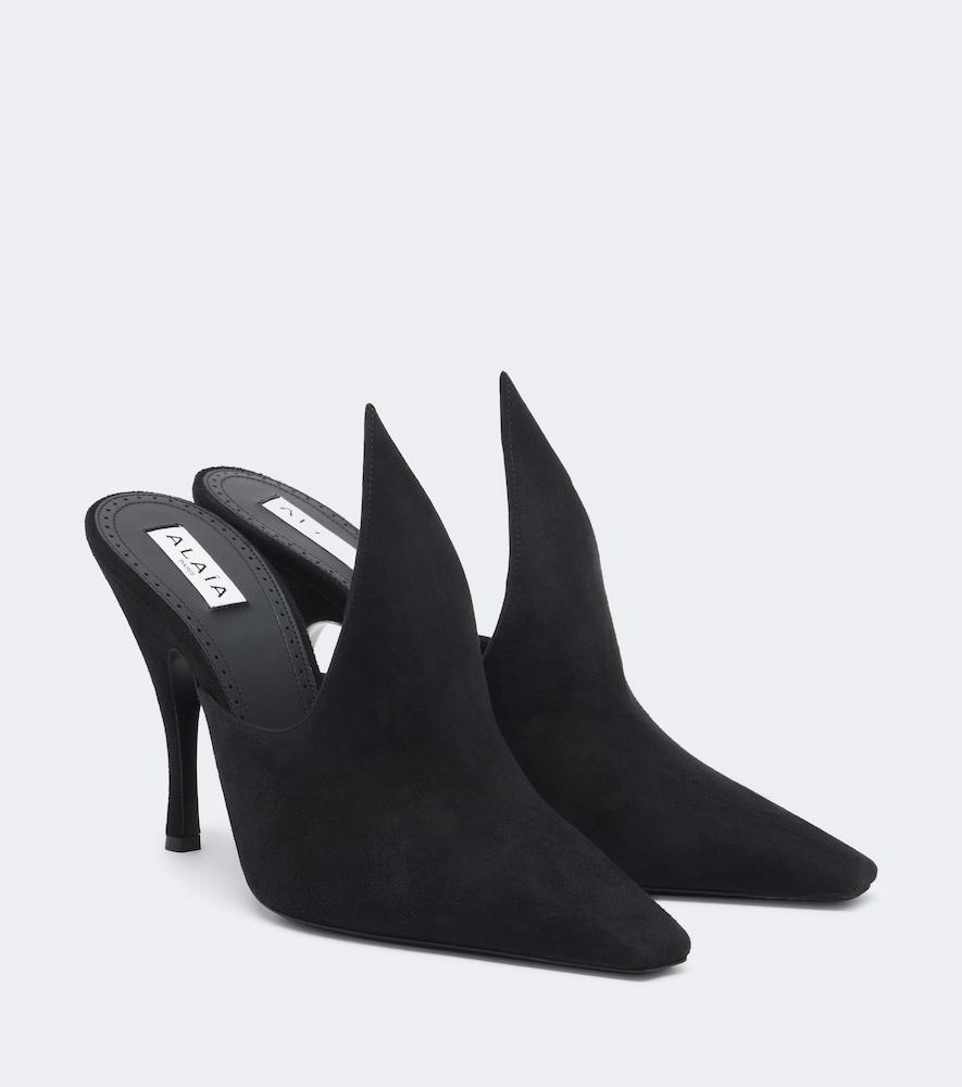 alaïa suede mules
