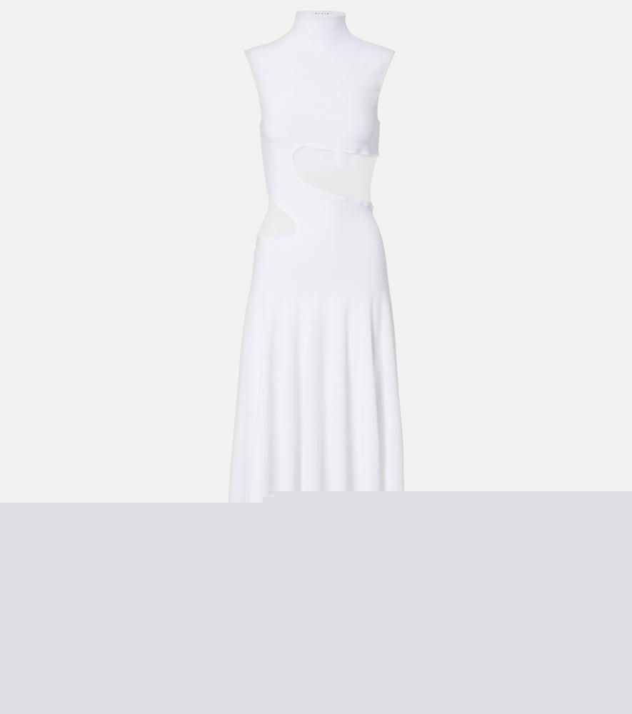 alaïa turtleneck maxi dress