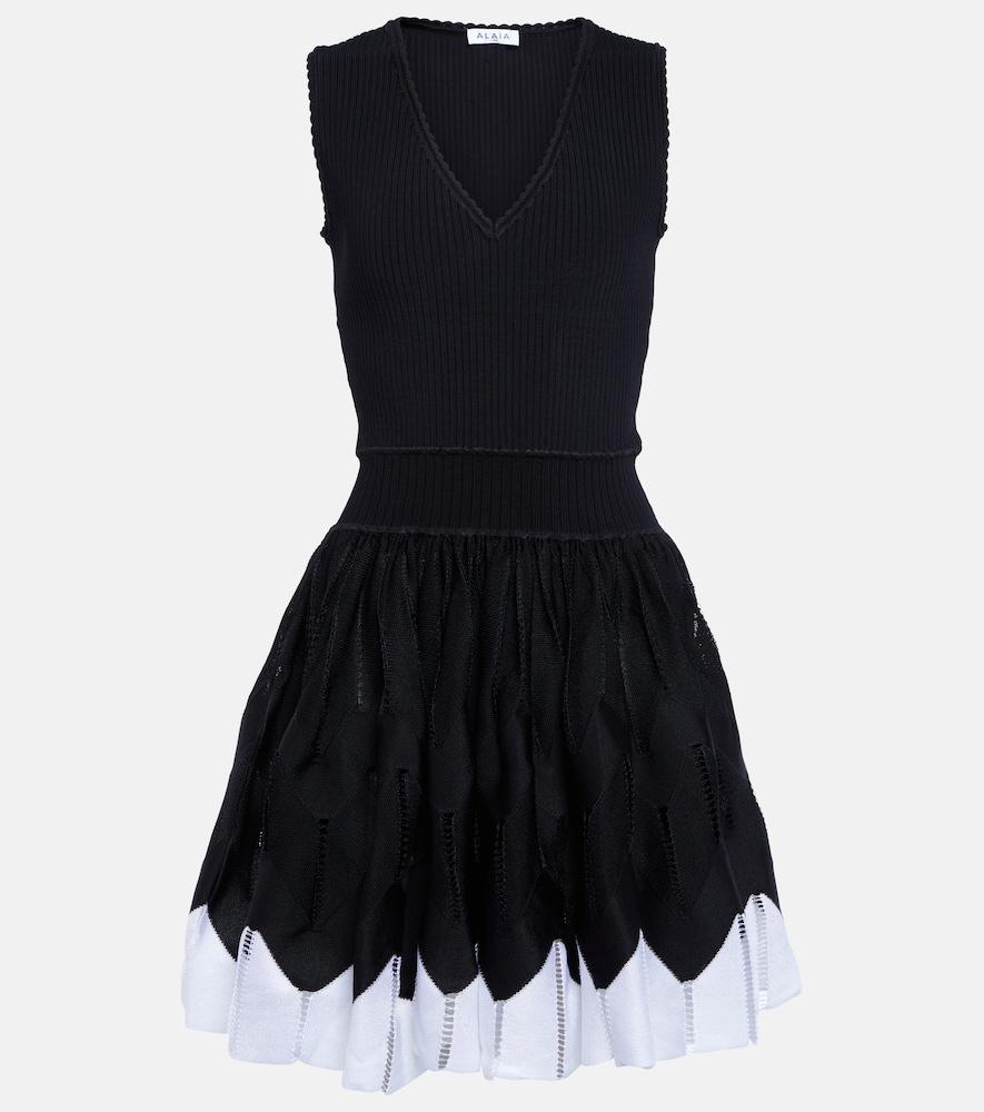 alaïa v-neck minidress