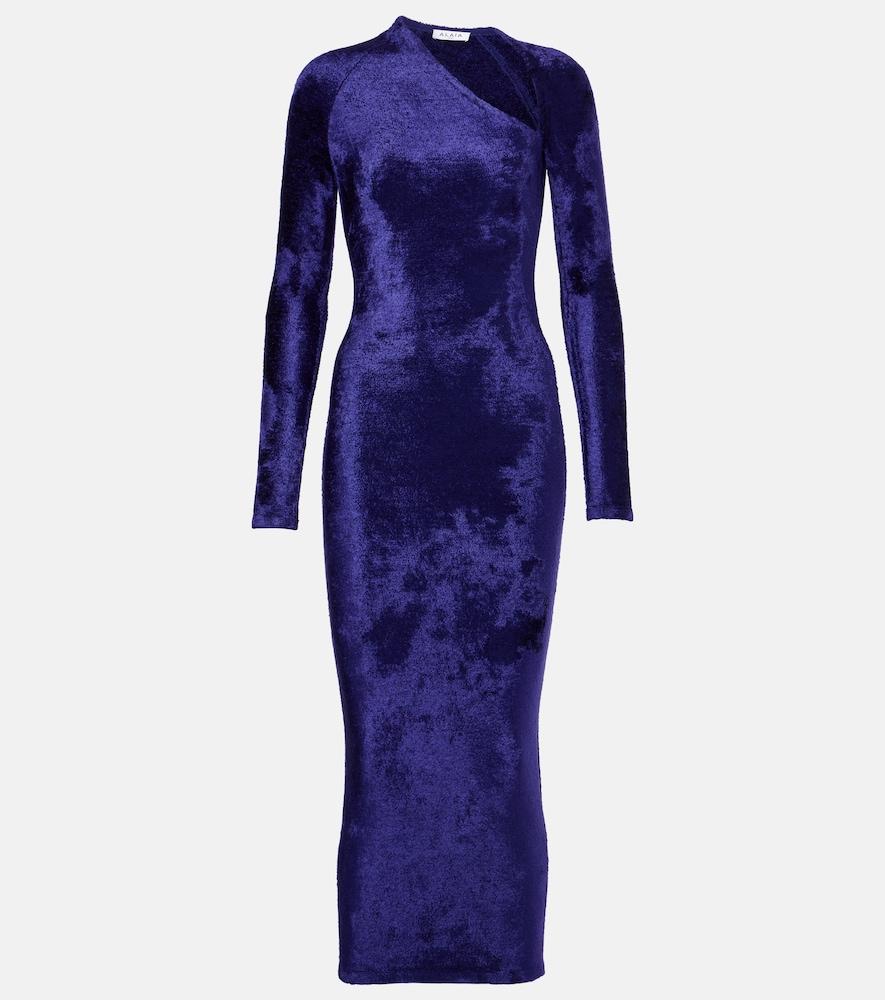 alaïa velvet midi dress