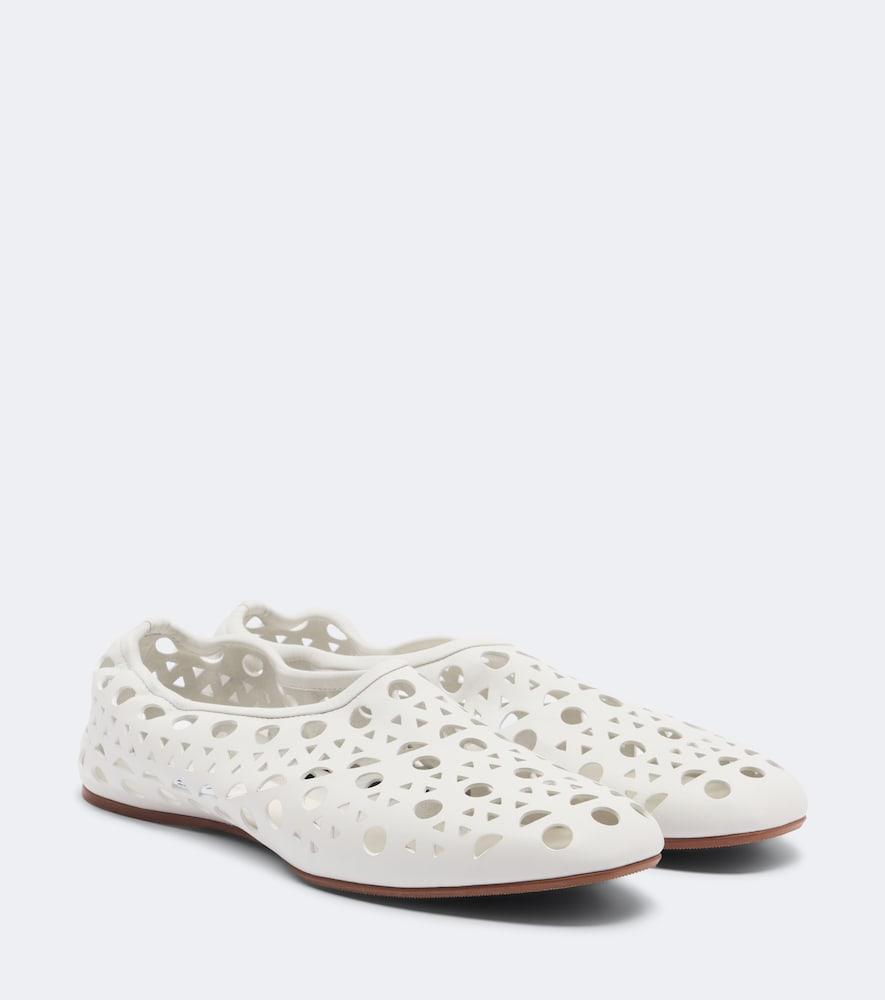 alaïa vienne leather ballet flats