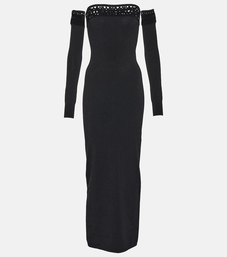 alaïa vienne off-shoulder maxi dress