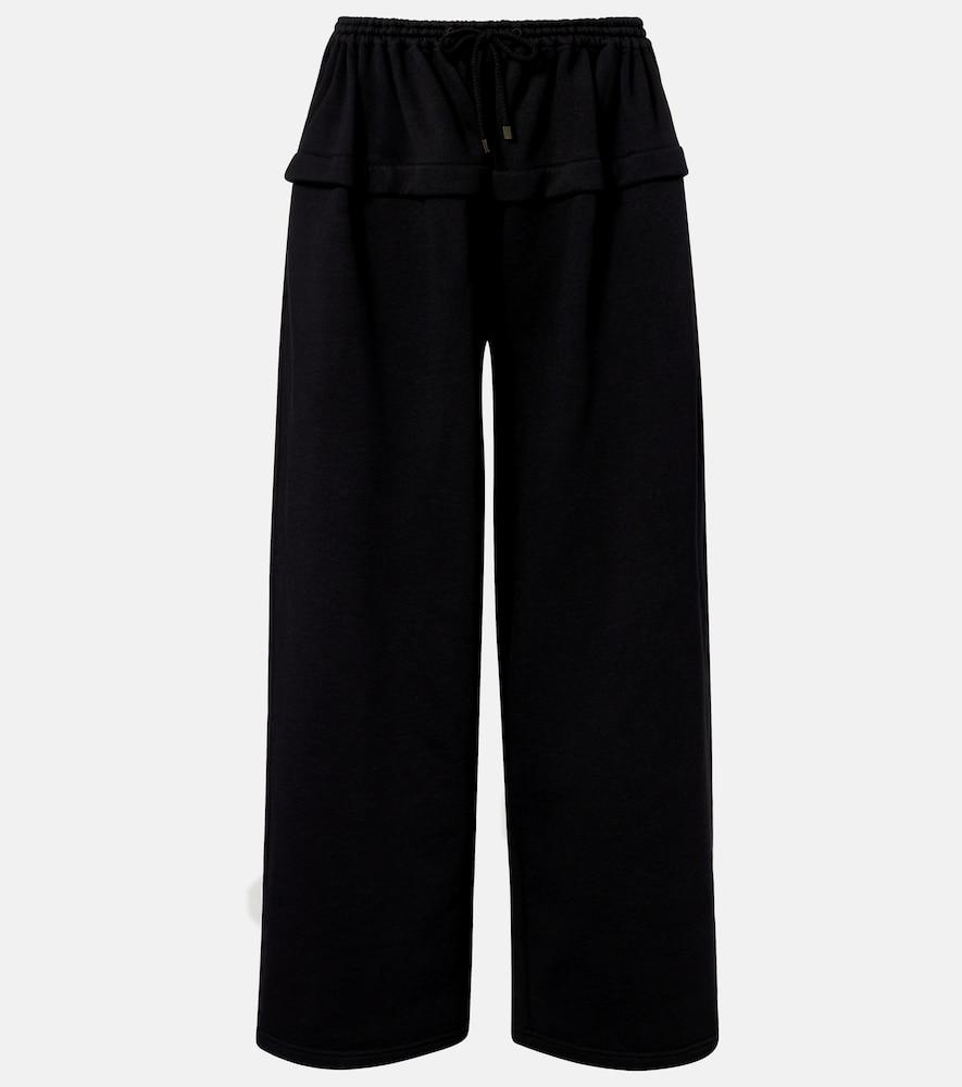 alaïa wide-leg cotton sweatpants