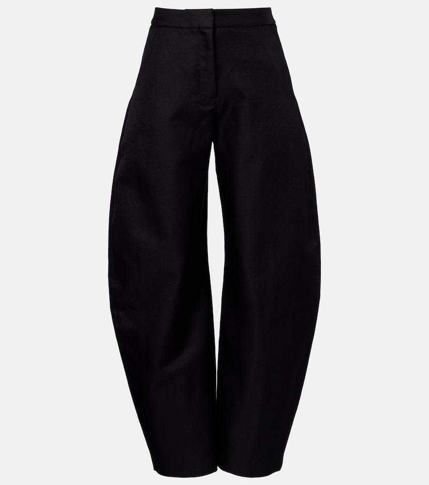 alaïa wool and silk barrel-leg pants