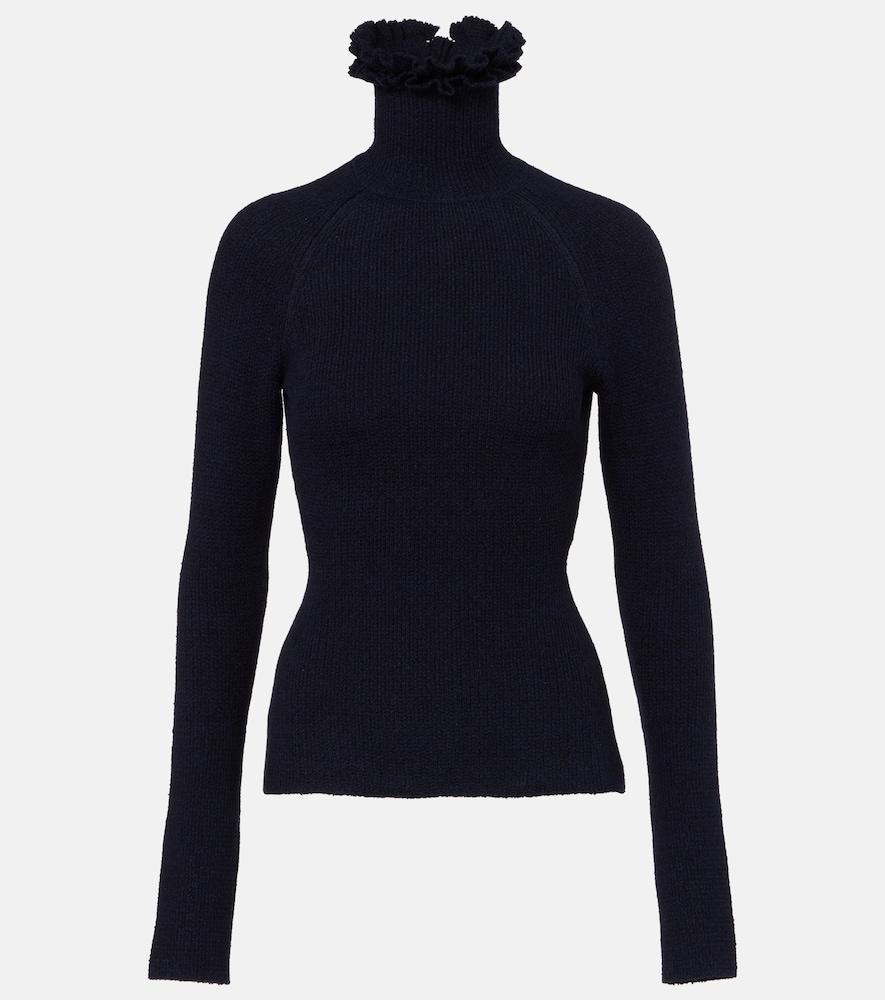 alaïa wool and silk-blend turtleneck sweater