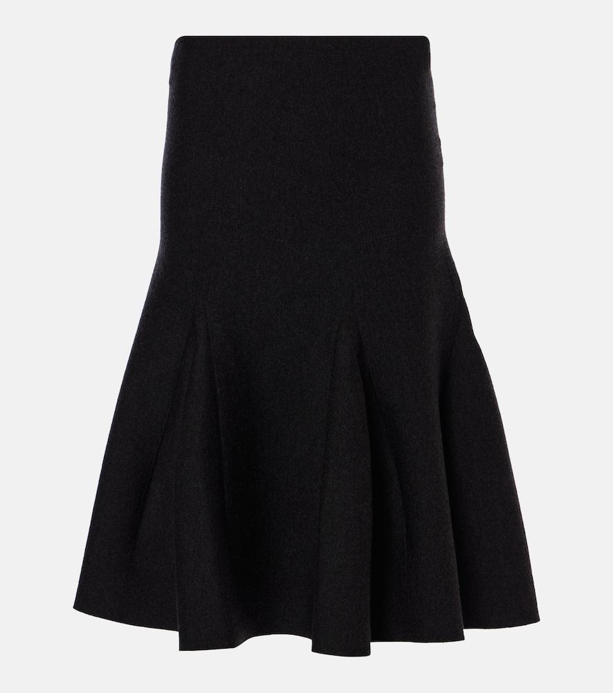 alaïa wool-blend midi skirt