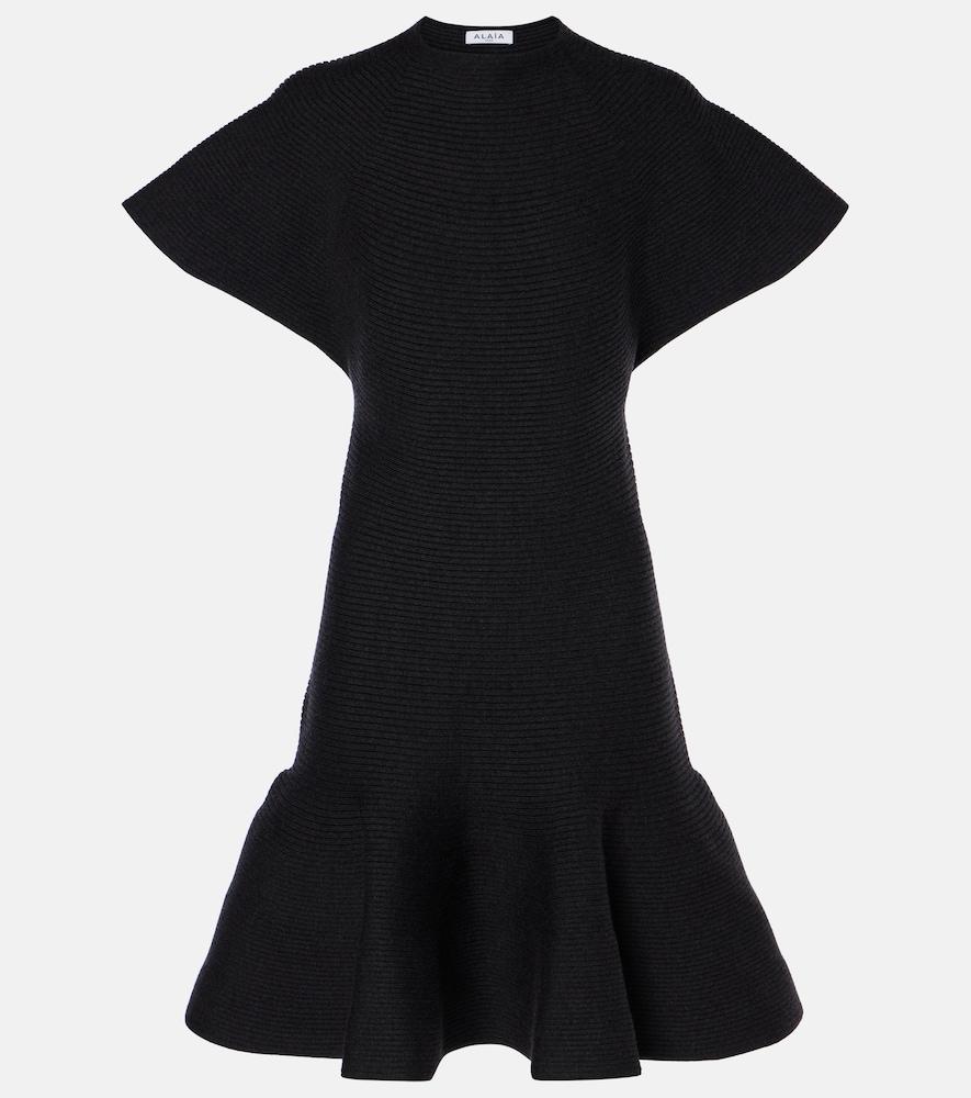 alaïa wool-blend minidress