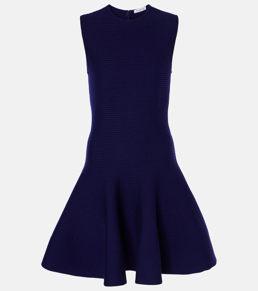 alaïa wool-blend minidress