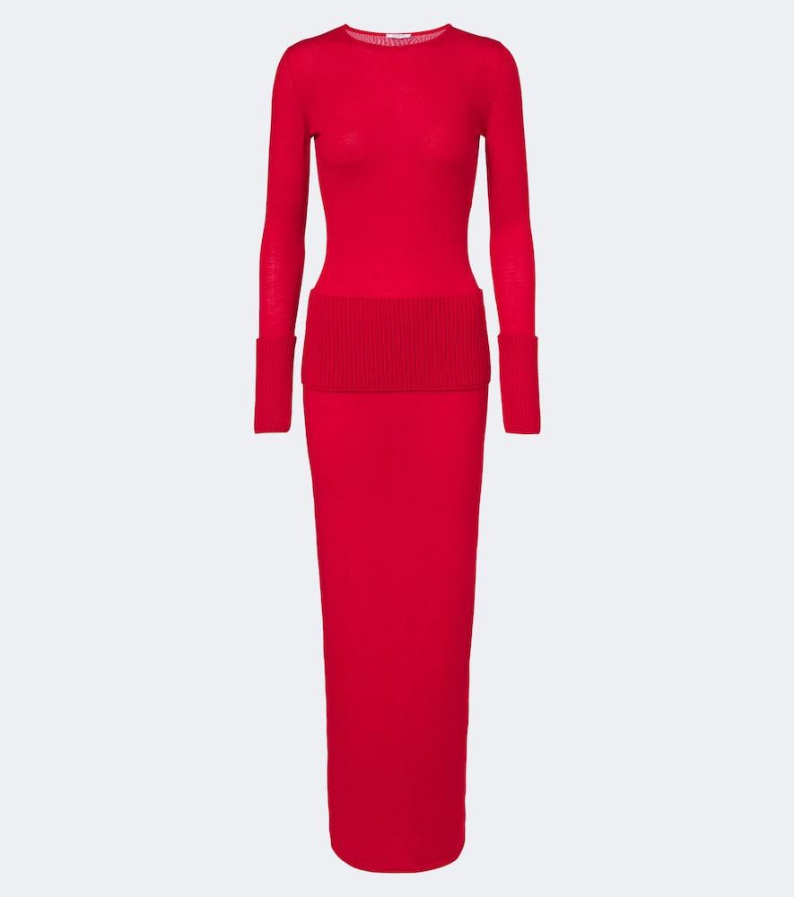 alaïa wool maxi dress