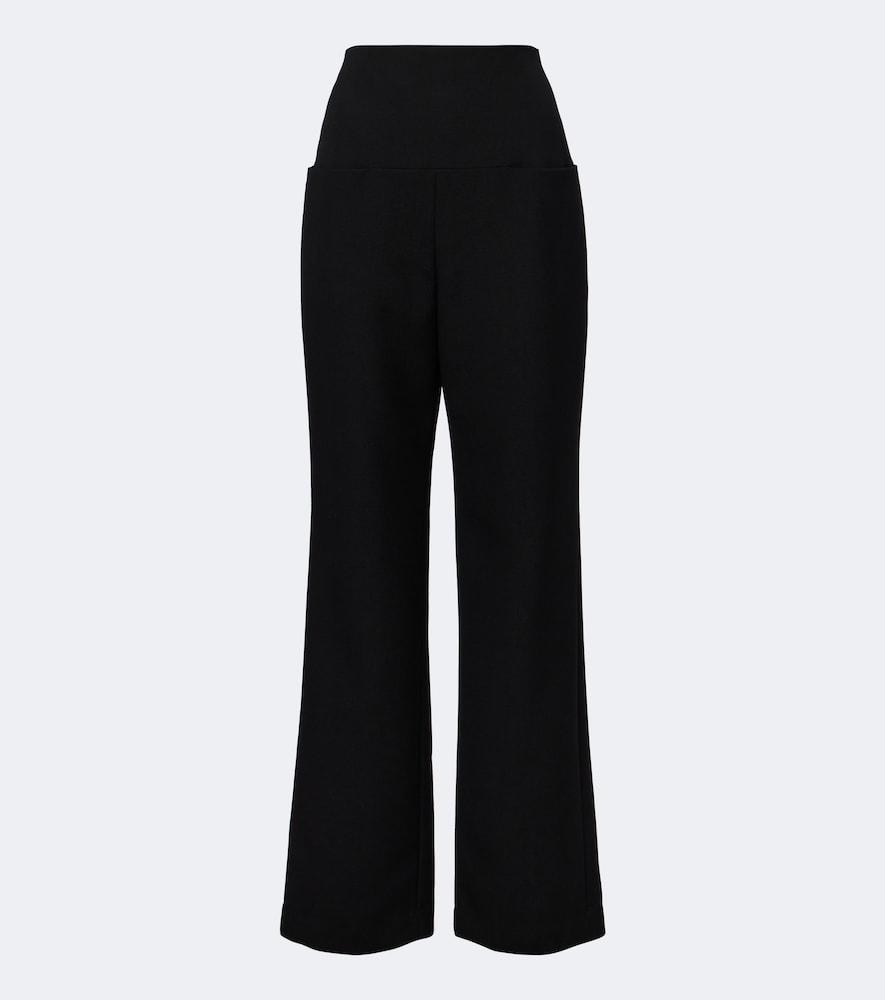 alaïa wool straight pants