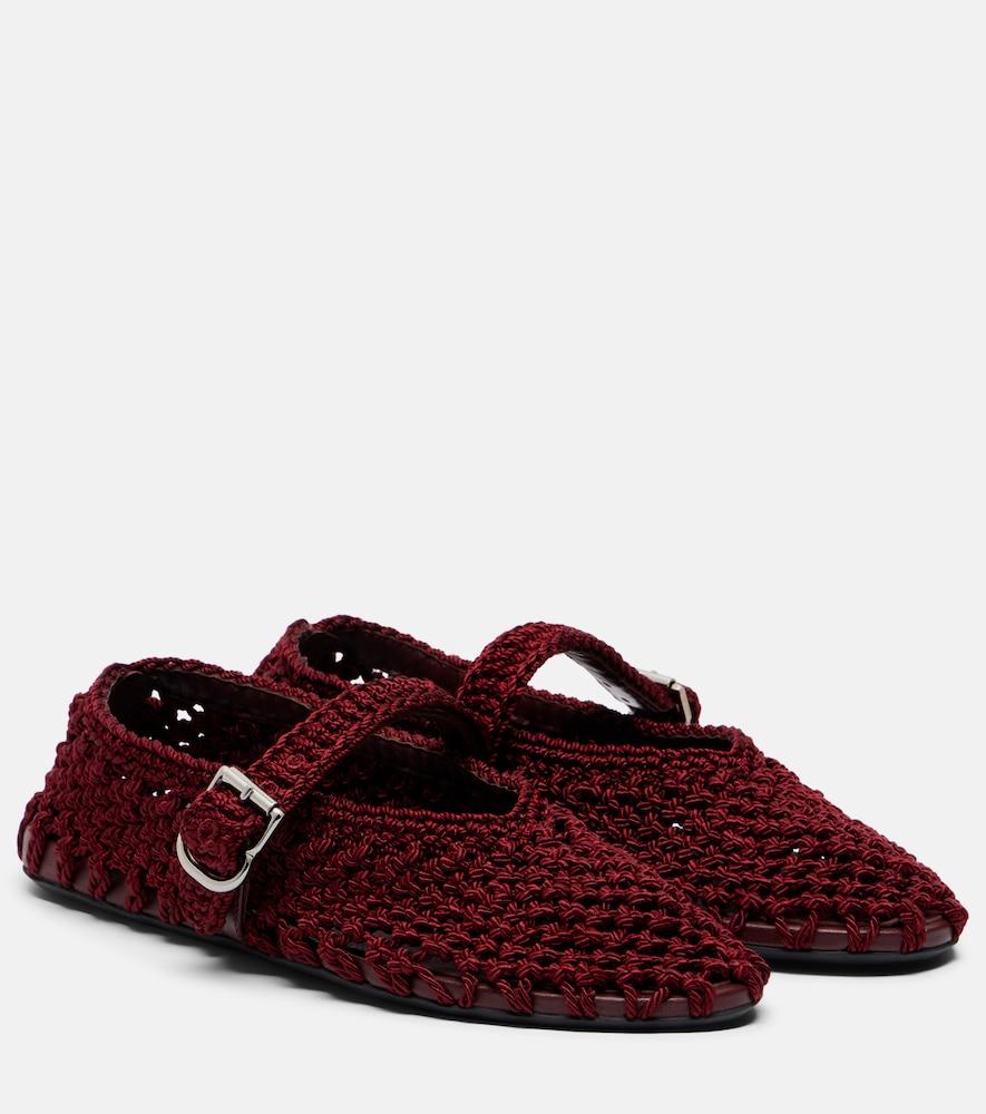 alaïa woven ballet flats