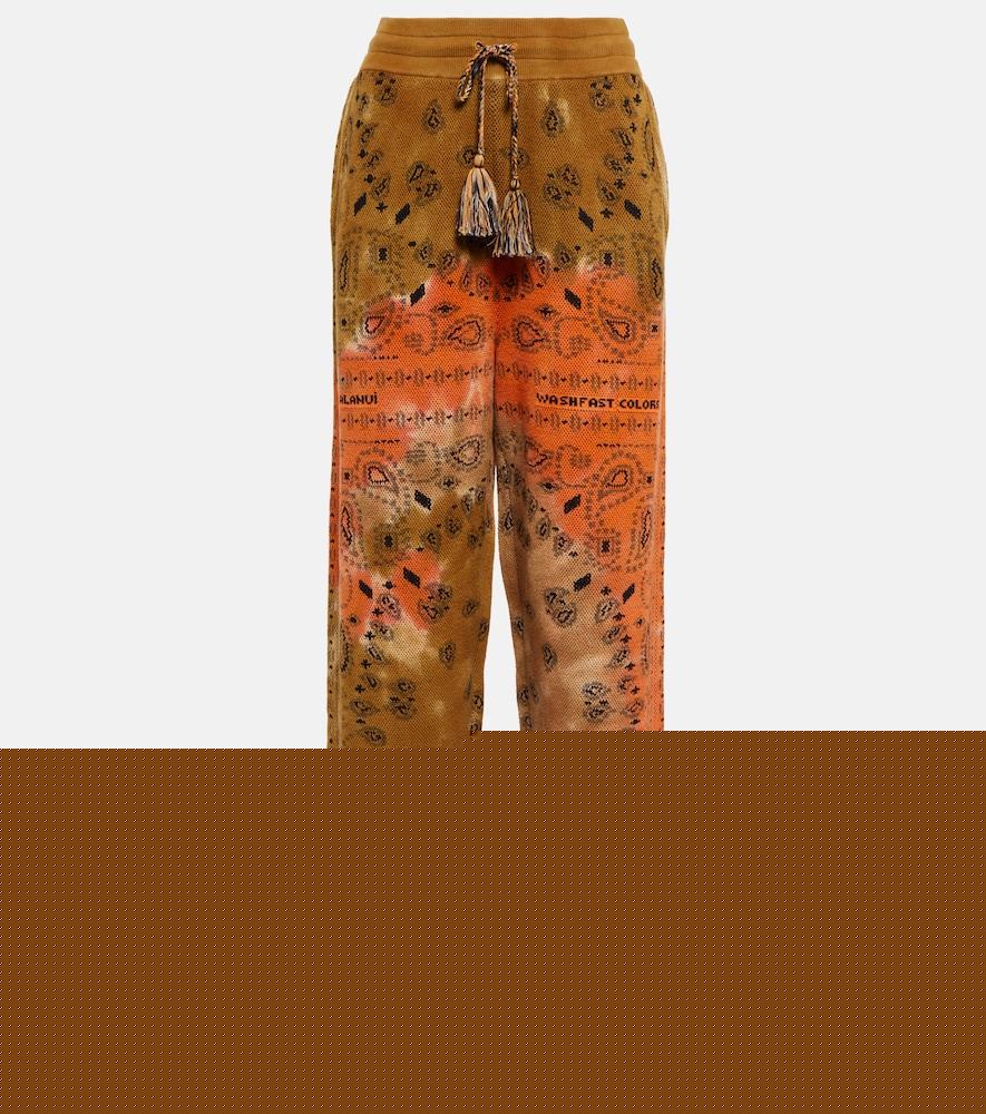 alanui bandana tie-dye cotton piqué pants