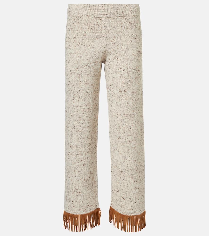 alanui dreamscape fringed wool-blend pants