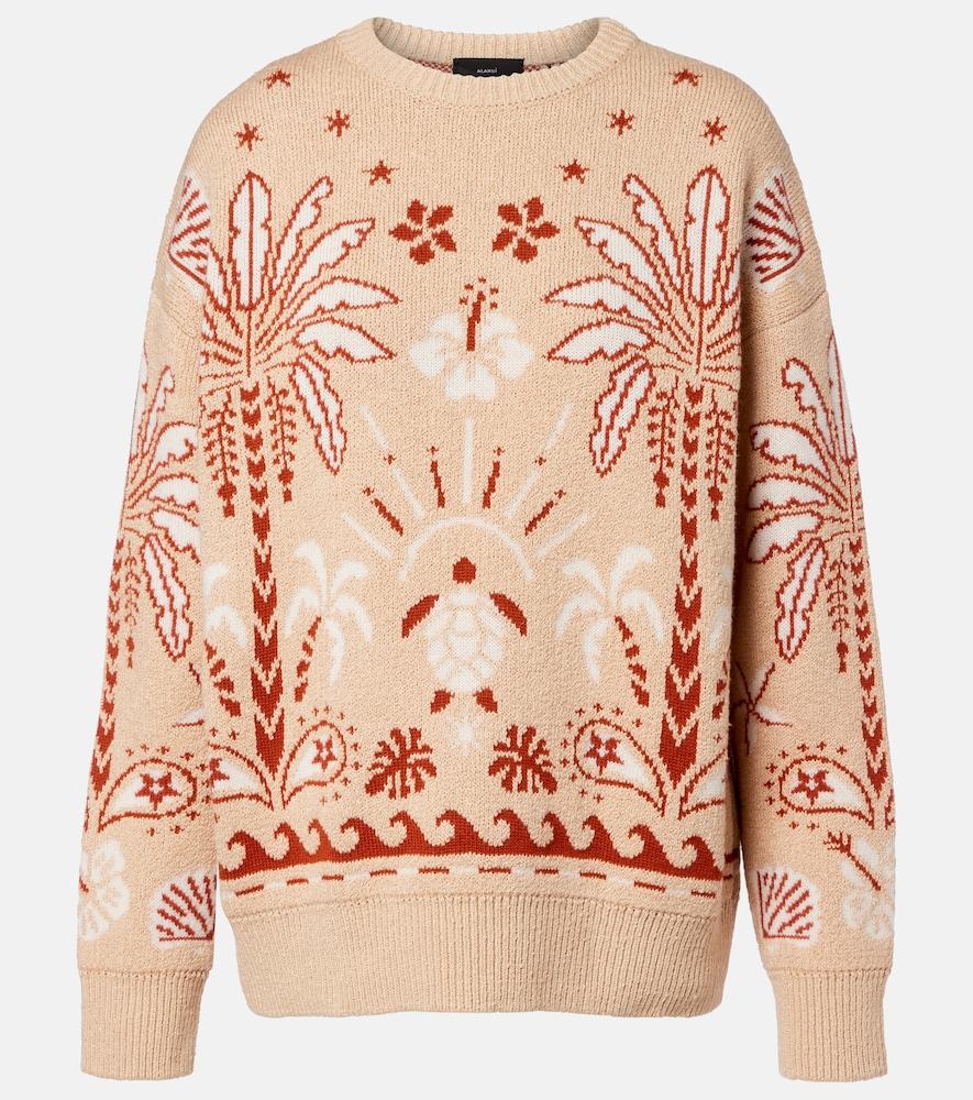 alanui echoes of the island wool and cotton sweater