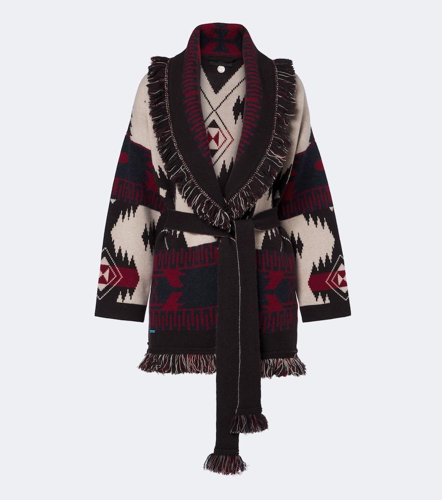 alanui icon jacquard cashmere cardigan