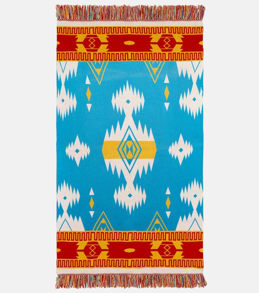 alanui icon jacquard wool throw