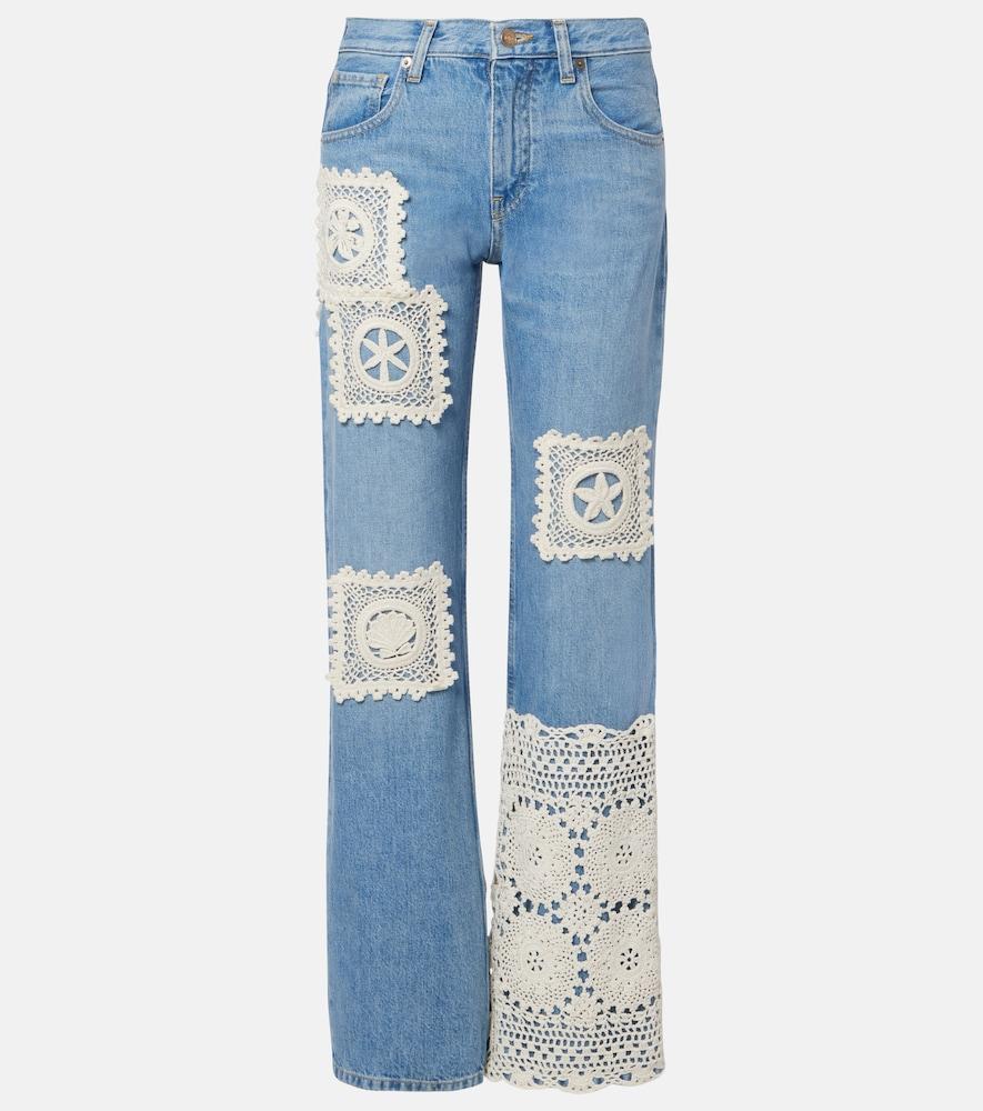 alanui island's diary straight jeans