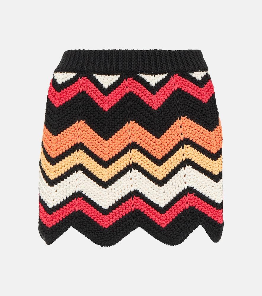 alanui kaleidoscopic cotton-blend miniskirt