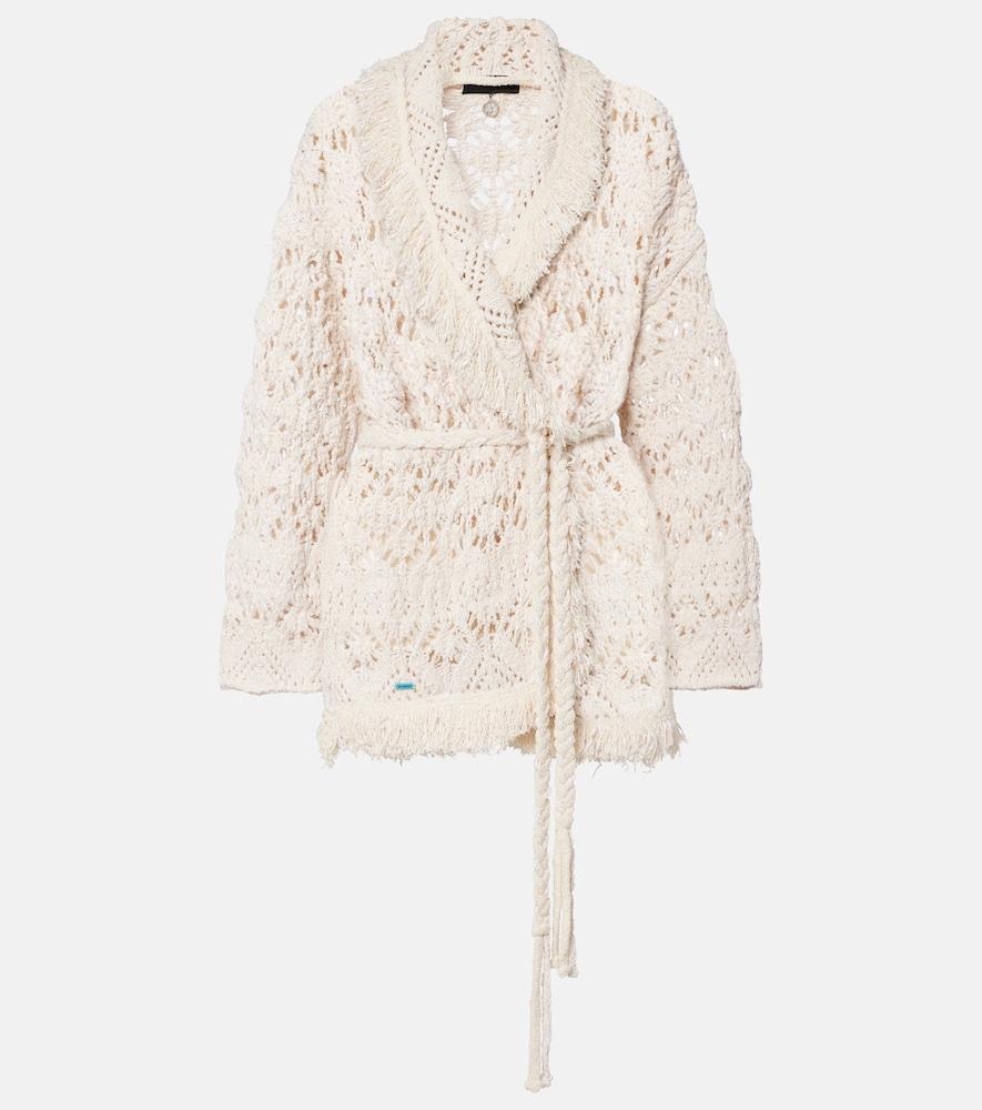 alanui lagoon romance cotton-blend cardigan