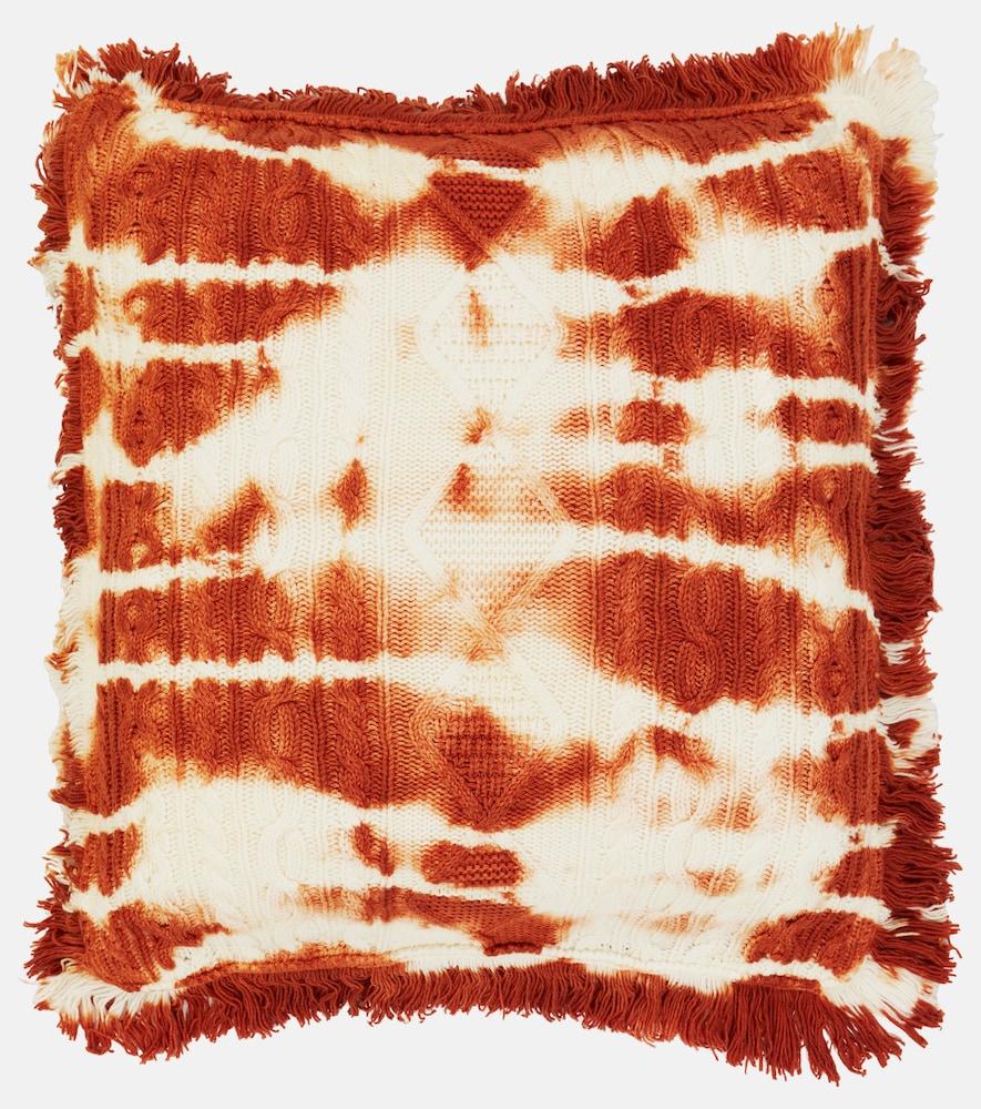 alanui piedras rojas wool cushion
