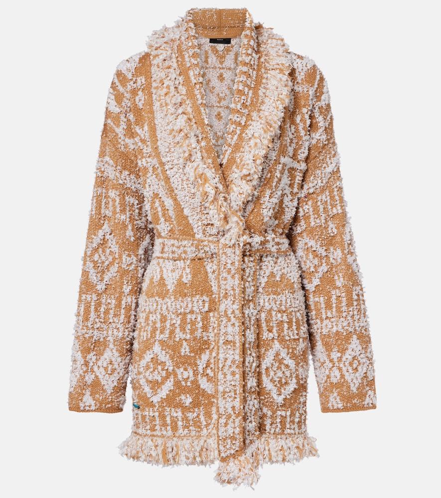 alanui send beat wool-blend cardigan