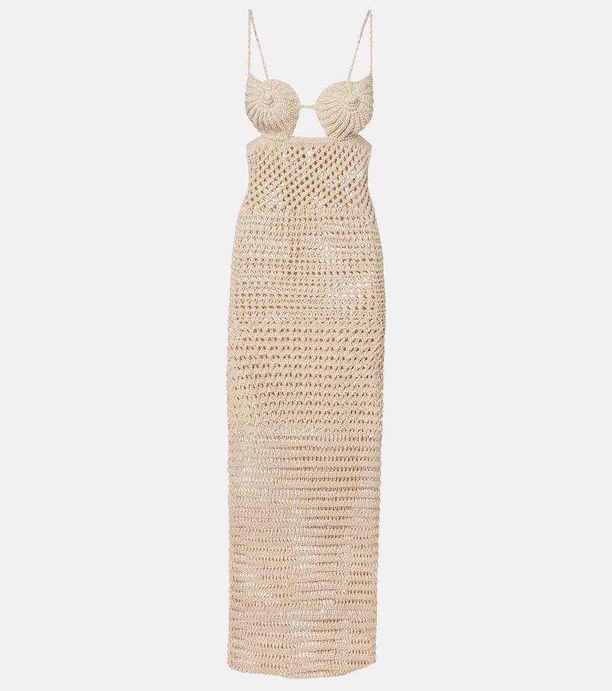 alanui the sound of the sea crochet maxi dress