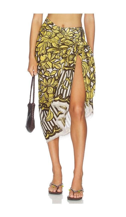 alemais mona cotton pareo in yellow.