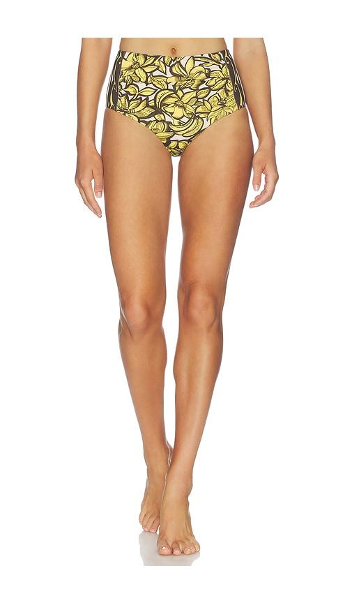 alemais mona high waist brief in yellow. - size l (also in xs, s, m)