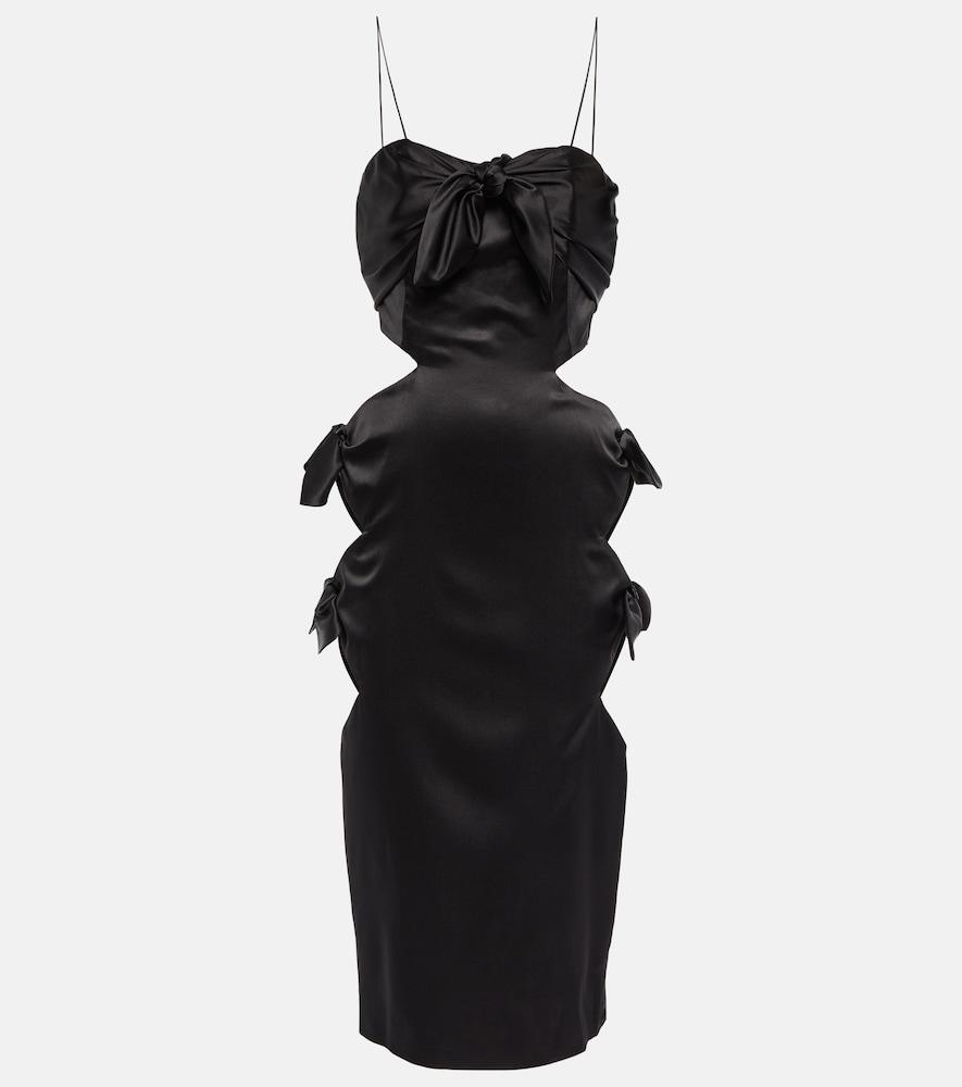 alessandra rich cut-out silk-blend midi dress