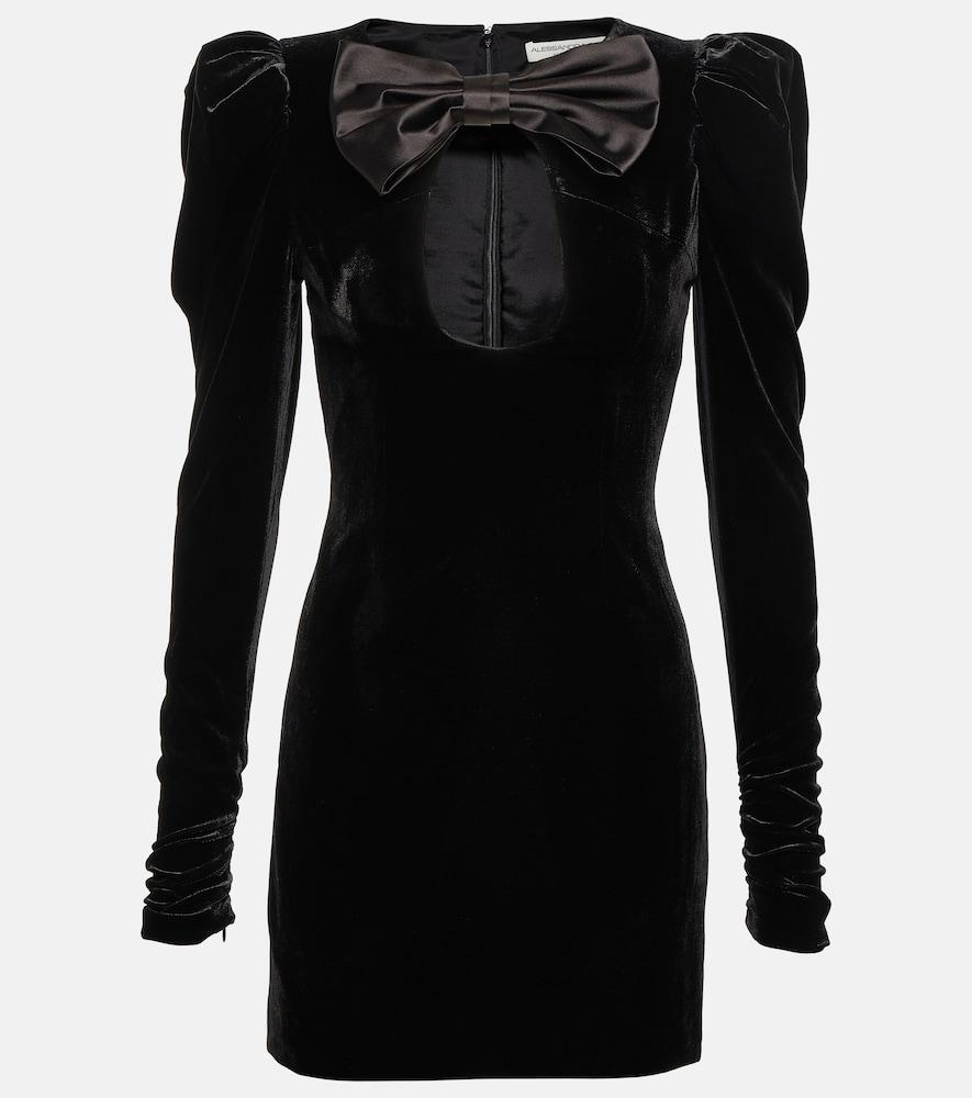 alessandra rich cutout velvet minidress