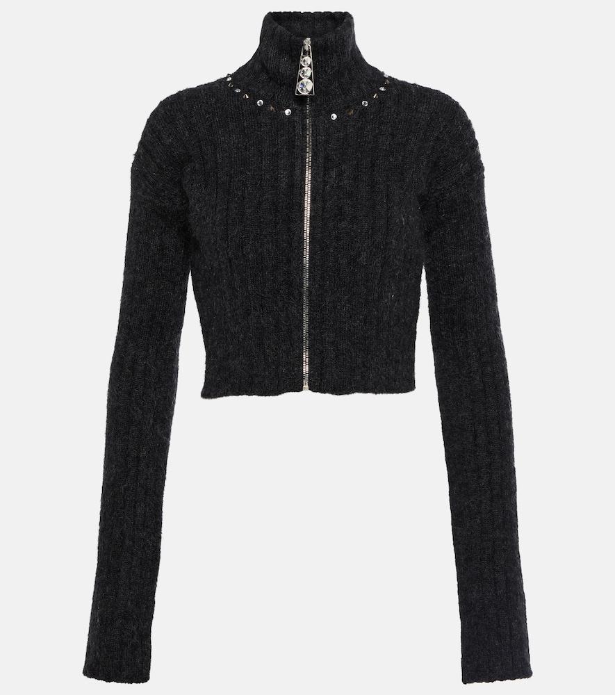 alessandra rich embellished wool-blend sweater