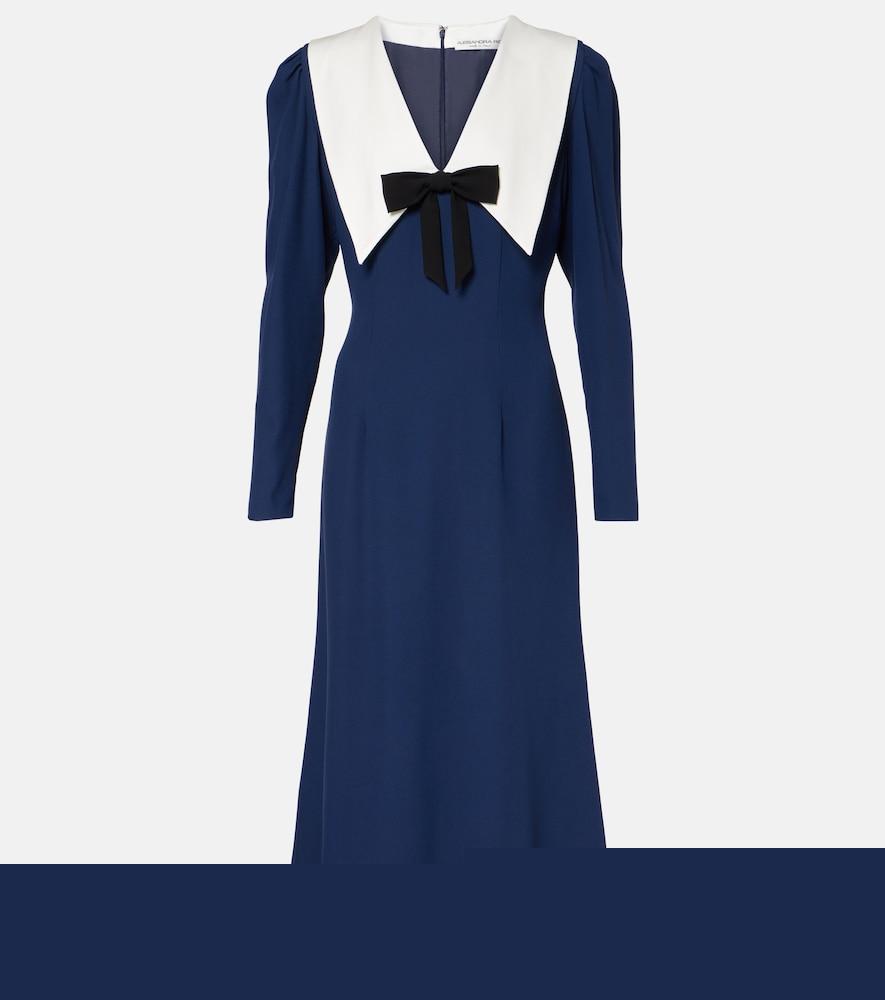 alessandra rich envers bow-detail satin midi dress
