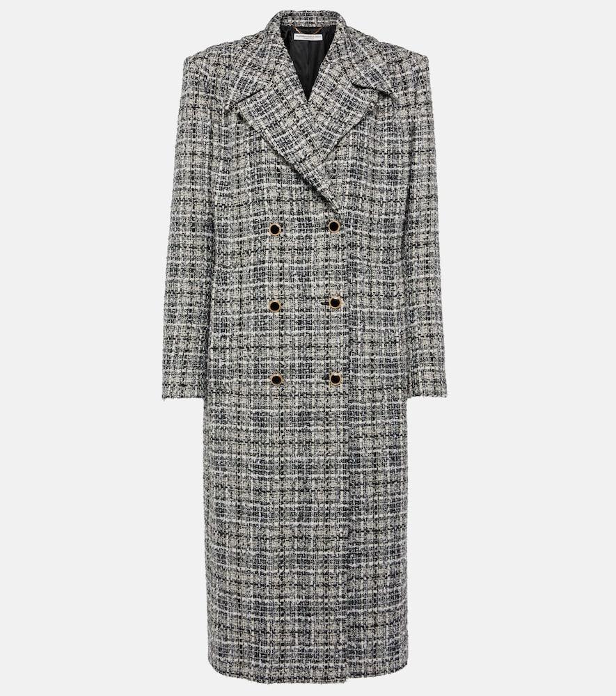 alessandra rich lurex tweed coat