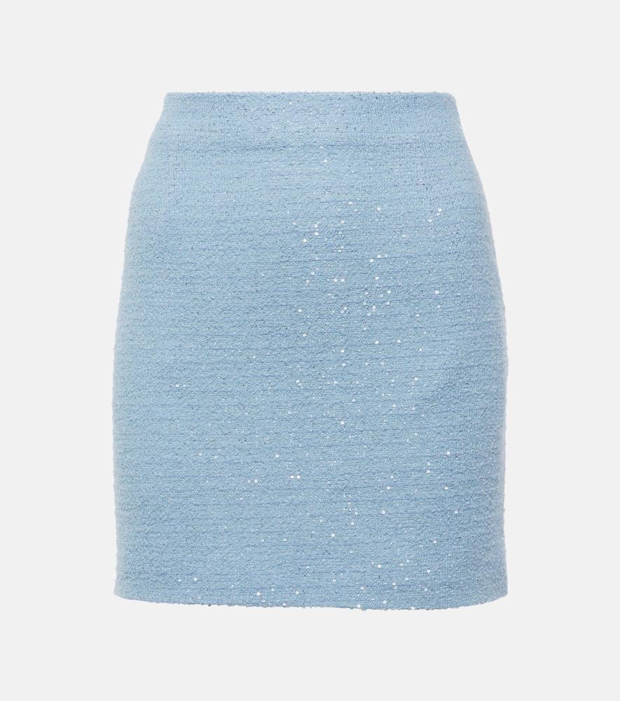 alessandra rich sequined tweed miniskirt