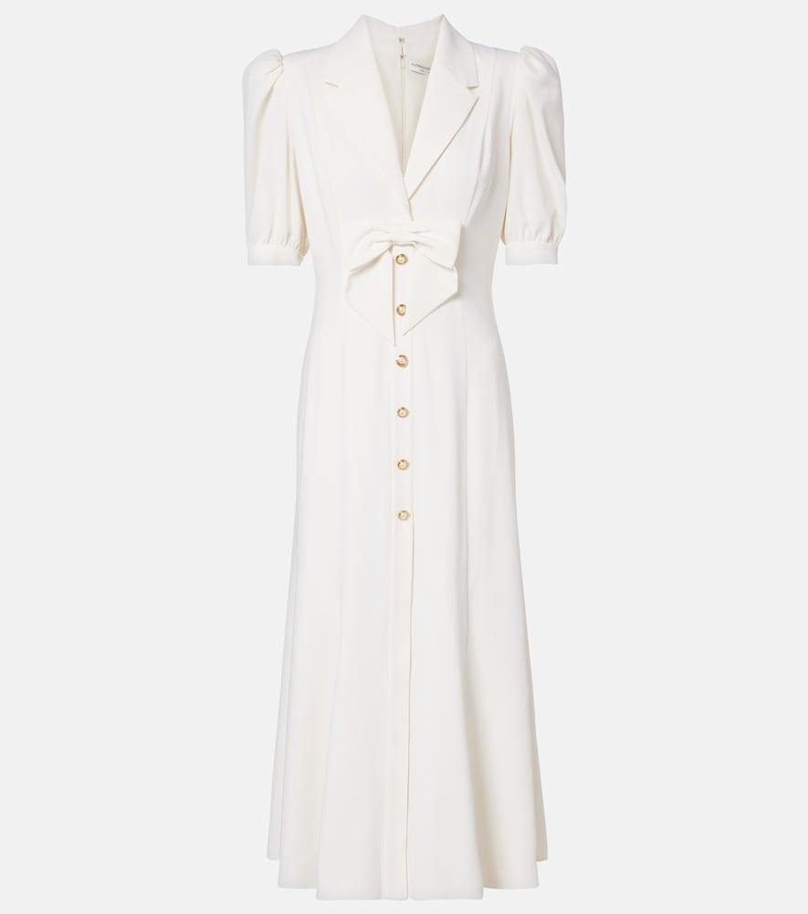 alessandra rich wool-blend crêpe midi dress