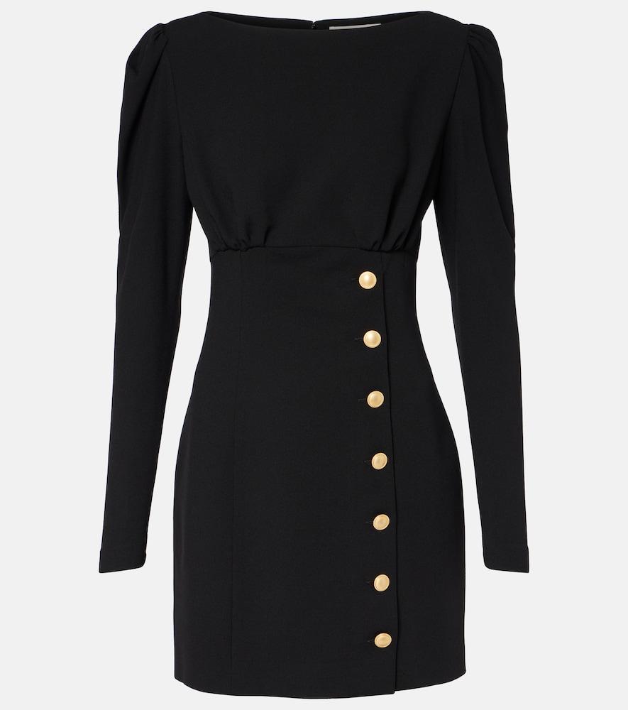 alessandra rich wool-blend crêpe minidress