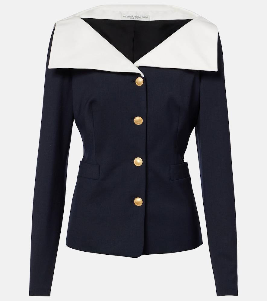 alessandra rich wool-blend jacket