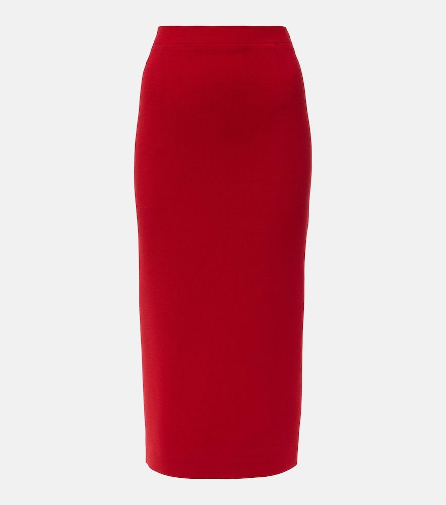 alessandra rich wool midi skirt