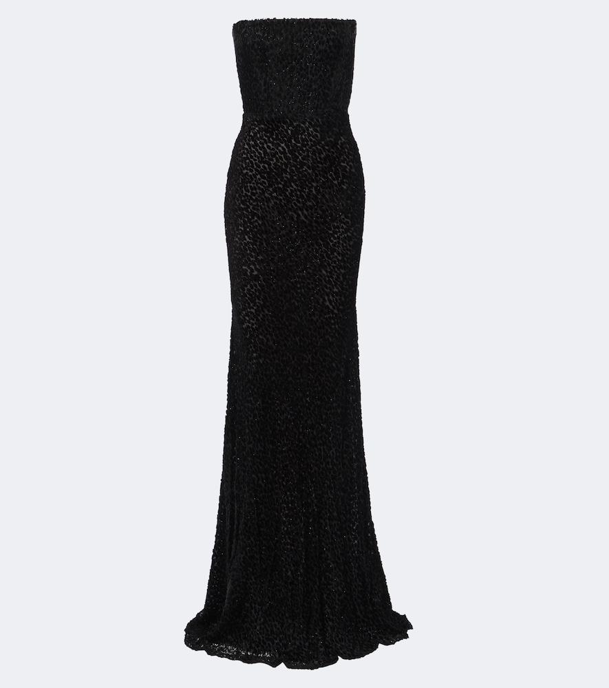 alex perry devoré bustier gown